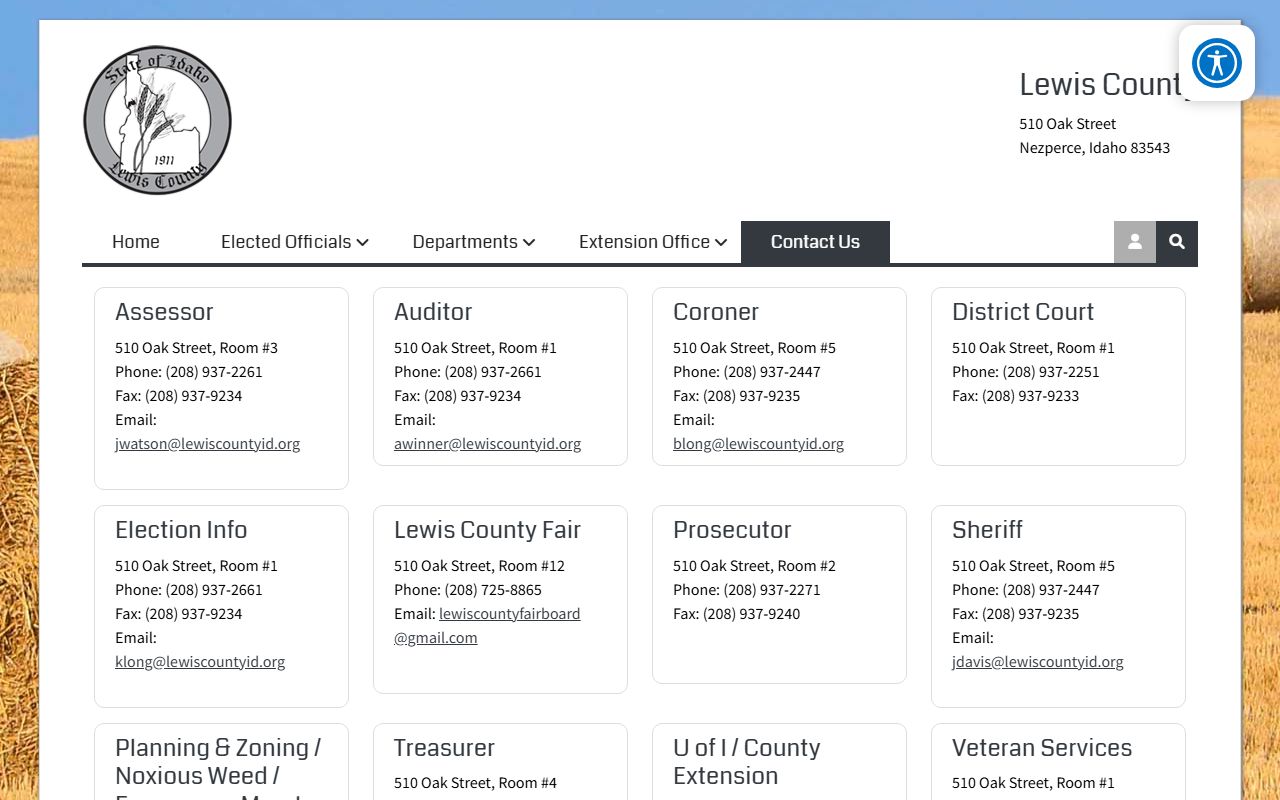 Lewis County court records contact directory